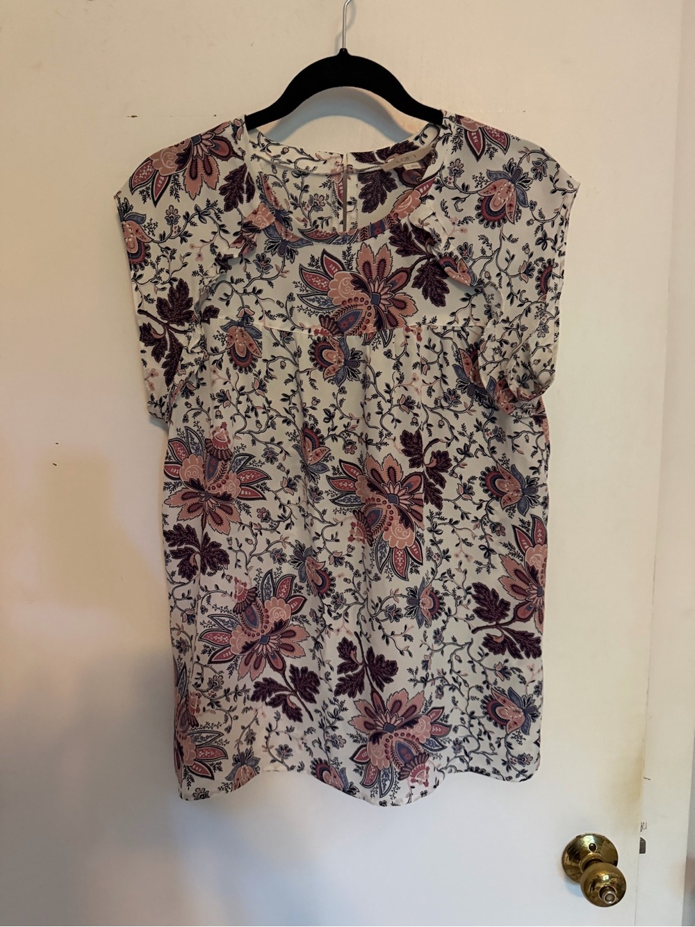 LOFT Floral Short Sleeve Shirt | Medium